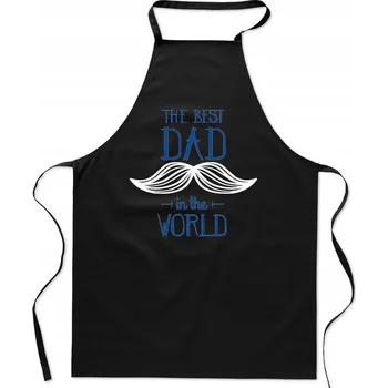 Kuchyňská zástěra KUCHYŇSKÁ ZÁSTĚRA NEJLEPŠÍ TÁTA NA SVĚTĚ DÁREK DEN OTCŮ KNÍR
