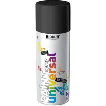 Barva ve spreji SPREJOVÁ BARVA ČERNÁ LESKLÁ BIODUR RAL 9005 400ml