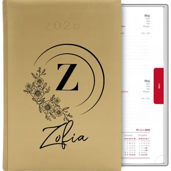 Kalendář Knižní kalendář 2026 A5 FunnyCase zlatý