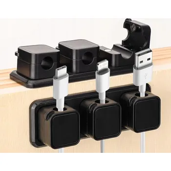 Bezpečnostní kamera 6x ORGANIZÉR NA KABELY SAMOLEPICÍ KLIP DRŽÁK SVORKA SADA MAGNETICKÝ