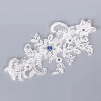 Svatební podvazek jmart 4 cm modrý