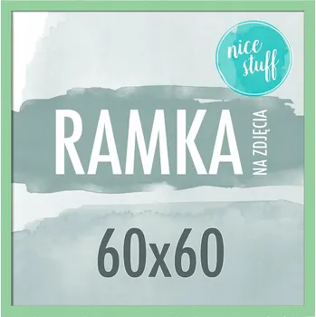 Obraz RÁMEČEK NA FOTOGRAFIE 60x60 RÁMEČEK NA FOTOGRAFII čtvercový velký ZELENÝ MÁTOVÝ