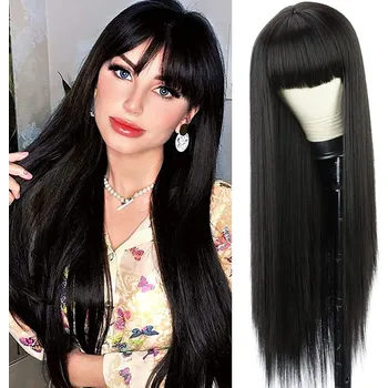 Paruka Paruka dlouhé syntetické vlasy černá Xindi dámská