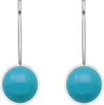 Zlaté visací tyrkysové náušnice Maumo