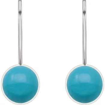 Náušnice Zlaté visací tyrkysové náušnice Maumo