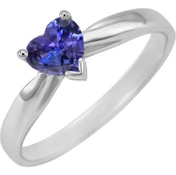 Prsten Zlatý zásnubní prsten s tanzanitovým srdcem Lila