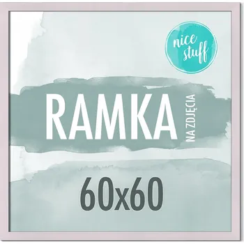 Obraz RÁMEČEK NA FOTOGRAFIE 60x60 RÁMEČEK NA FOTOGRAFII čtvercový LEVANDULOVÝ PUDROVÝ FIALOVÝ