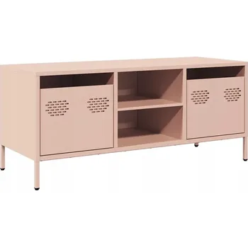 Televizní stolek TV stolek industriální 101,5x39x43,5 cm růžový