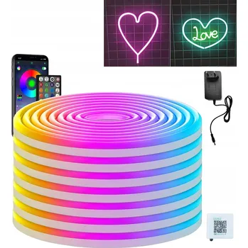 LED osvětlení RGB LED PÁSEK 5M BAREVNÝ VODĚODOLNÝ LED BLUETOOTH APLIKACE DÁLKOVÉ OVLÁDÁNÍ