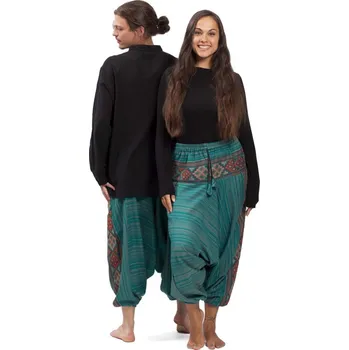 Dámské kalhoty Teplé harémové kalhoty BIHAR petrolejová I.