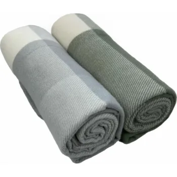 Přehoz na lůžko Přehoz Domoletti TENDER, bílá/zelená, 130 cm x 160 cm