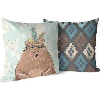 Polštář Povlak na polštář MEDVĚD 40x40 polštář do dětského pokoje