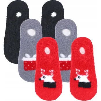 Dámské ponožky VÁNOČNÍ Froté Dámské Ponožky Teplé Zimní FROTTE MORAJ 38-41