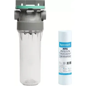 Filtrace vody Průsvitné filtrační pouzdro s odvzdušňovacím ventilem ECO 3/4“ - 10“/2,5" a PP vložkou 5µm