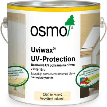 barva na zeď OSMO Uviwax UV - protection 7200 bezbarvý hedvábný polomat 0,75l