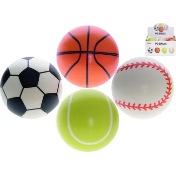 Dětský míč M.T. Míček pěnový 11cm 4druhy - fotbal, basketbal, tenis a baseball Druh: Baseballový míček