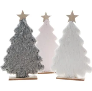 Obraz DŘEVĚNÝ VÁNOČNÍ STROMEČEK S KOŽÍŠKEM RŮŽOVÝ SVÁTEČNÍ 30 cm