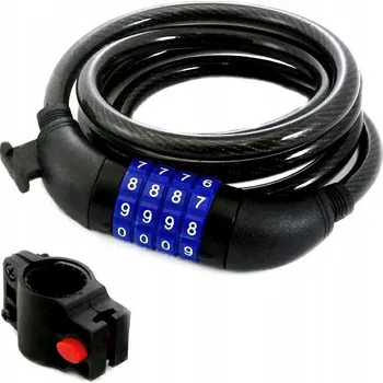 Zámek na kolo Zámek na kolo lankový 2K 10' x 1500 na kód