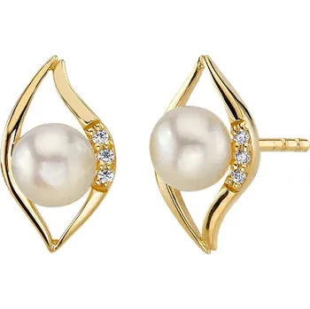 Šperk Elegantní perlové náušnice se zirkony Rochelle