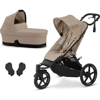 Kočárek Cybex AVI SPIN BLACK Almond Beige | beige + korba Cot S + adaptéry