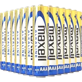 Článková baterie AAA alkalická baterie Maxell 12ks