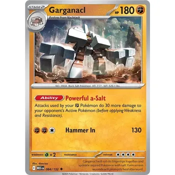 Sběratelská karetní hra Garganacl 084/132 - Mega Evolution Typ karty: Non-Holo