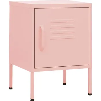 Noční stolek Noční stolek ocelový růžový 35x35x51 cm