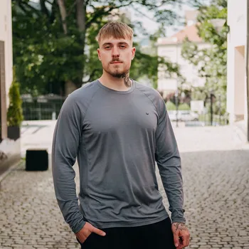 Unisex funkční tričko Vagus Streif Merino - Šedé Velikost: M