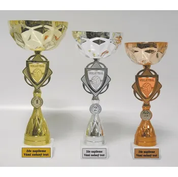 Volejbal poháry 519-AFS035 Zde napište text na štítky a součet zadejte do košíku. Více informací viz.POPIS v dolní části.