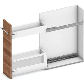 Kuchyňská skříňka BLUM úzké spodní skříňky Space Twin Antaro šedý