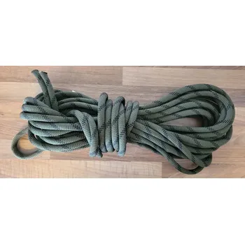 Lano PA s jádrem 11 mm - 16,5 m - khaki + černá (Umělé lano s jádrem 11 mm - 16,5 m )