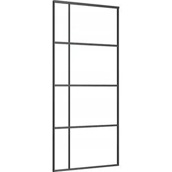 Interiérové dveře Posuvné hliníkové dveře 90x205 cm černé