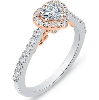 Prsten Zásnubní prsten s diamantovým srdcem Yazmin