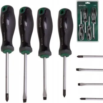 Šroubovák SADA ŠROUBOVÁKŮ 4 KUSY MAGNETICKÉ ŠROUBOVÁKY OCEL S2 STALCO