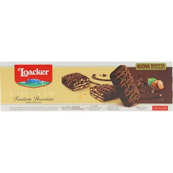 Loacker Sušenky lískooříškové s hořkou čokoládou (Patisserie Fondente Nocciolato) 100g