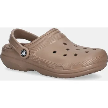 Pánské pantofle Pantofle Crocs Classic Lined Clog hnědá barva, 203591 203591.2Q9 84X, EUR 43/44
