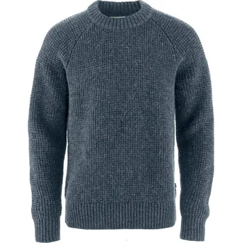 Pánská mikina Pánský pletený svetr FJÄLLRÄVEN Övik Waffle Knit M Navy - M