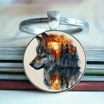 Přívěšek na klíče vlk