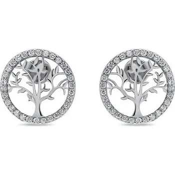 Náušnice Brilio Silver Roztomilé stříbrné náušnice se zirkony Strom Života EA233W