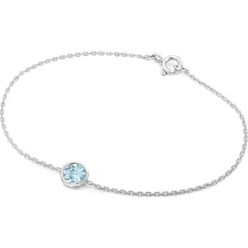 Náramek Platinový náramek s akvamarínem Arleth