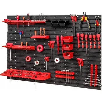 Obraz MIX55 Nástěnná deska na nářadí s držáky