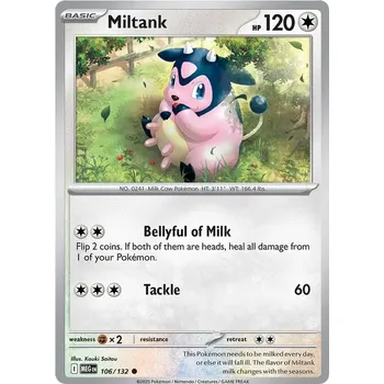 Sběratelská karetní hra Miltank 106/132 - Mega Evolution Typ karty: Non-Holo