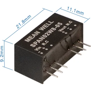 Měnič napětí Mean Well SPAN02W8-05 Měnič DC/DC modulový 1W 5V