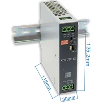 Mean Well XDR-75E-12 Napájecí zdroj na DIN 75W 12