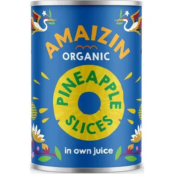 Amaizin Ananas plátky ve vlastní šťávě Bio 400g