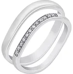 Zlaté nepravidelné snubní prsteny s diamanty Rahab