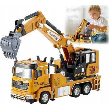 autíčko Hračka pro děti v podobě stavebního vozidla se zvukem a světlem