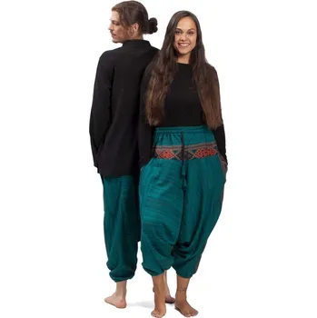 Dámské kalhoty Teplé harémové kalhoty BIHAR petrolejová II.