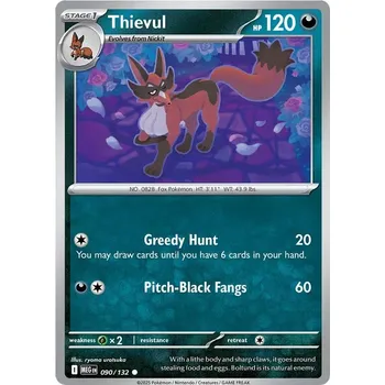 Karetní hra Thievul 090/132 - Mega Evolution Typ karty: Non-Holo