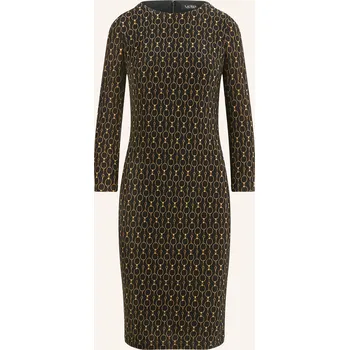 Dámské šaty Lauren Ralph Lauren Dámské Žerzejové Šaty, černá / hnědá, 42